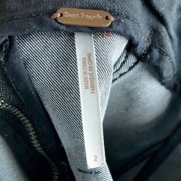 Free People Stretchy Denim Modern Femme Mini in Black Wash Size 2 - Picture 8 of 10
